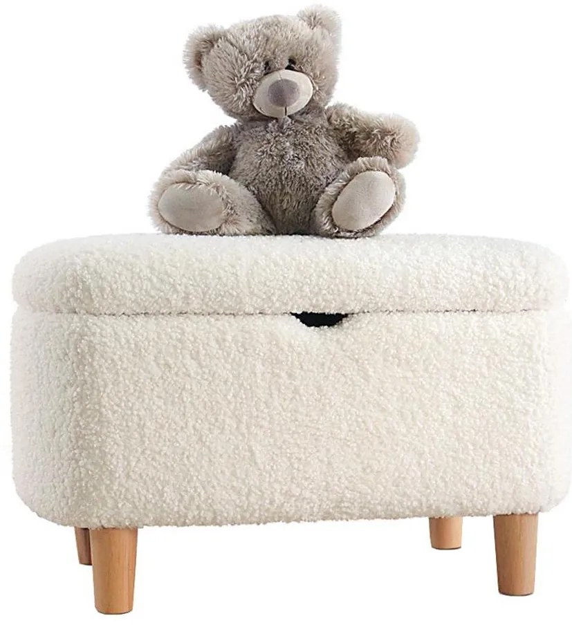 Pufa PIXI 37x61 cm biała