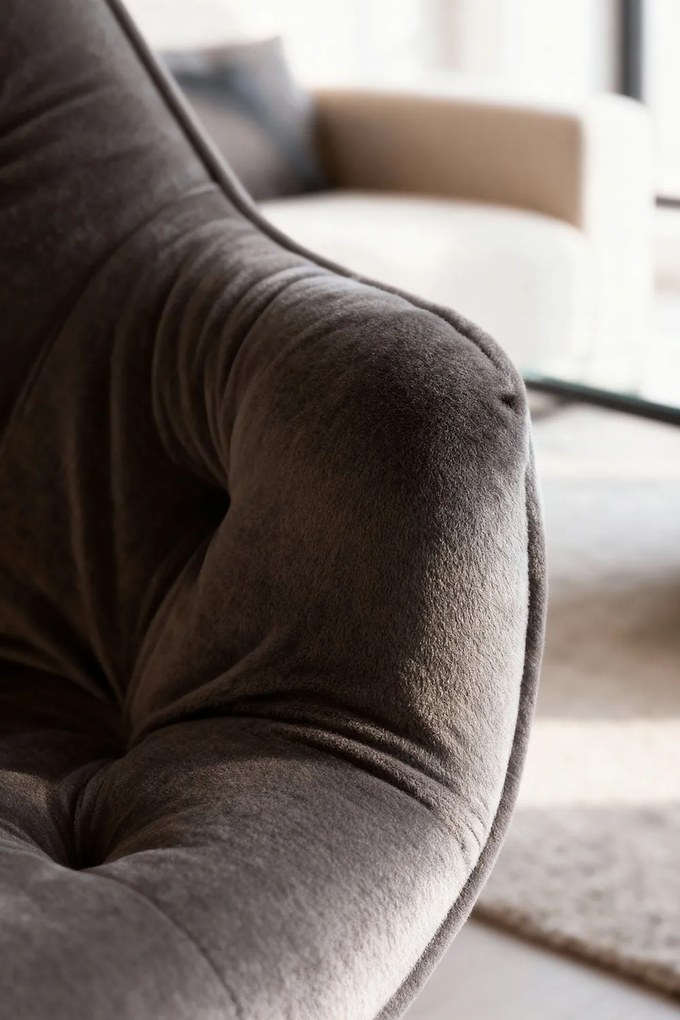 Krzeso Zandel z czarnego aksamitu