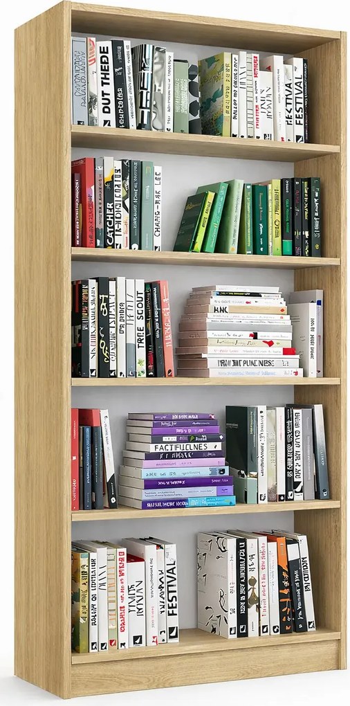 Duży regał na książki dąb sonoma P7-F16