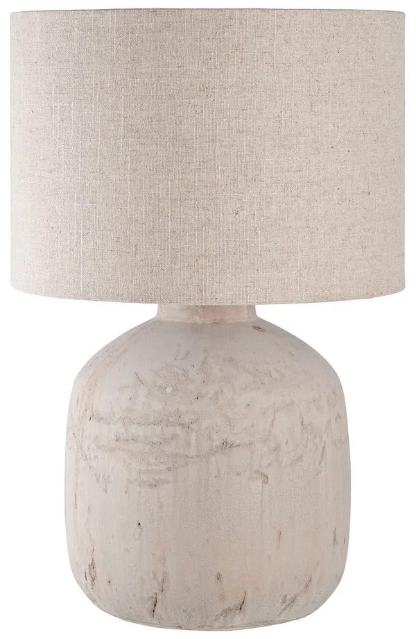 Kremowa lampa stołowa z tekstylnym kloszem (wysokość 46,5 cm) Bilby – House Nordic