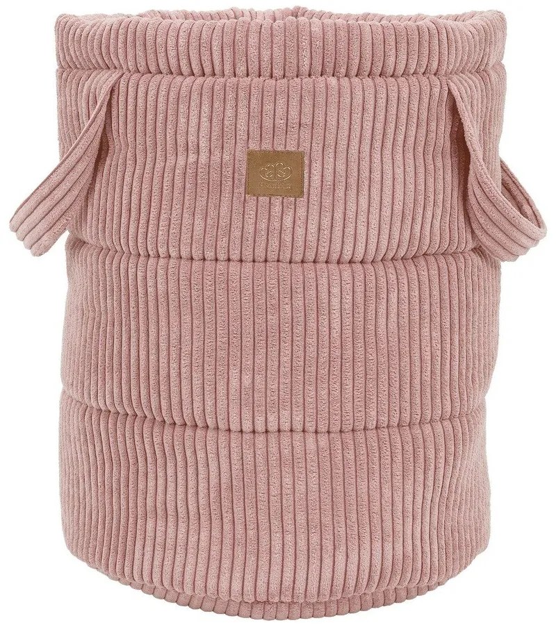 Różowy tekstylny dziecięcy kosz na zabawki ø 39x50 cm – Meowbaby