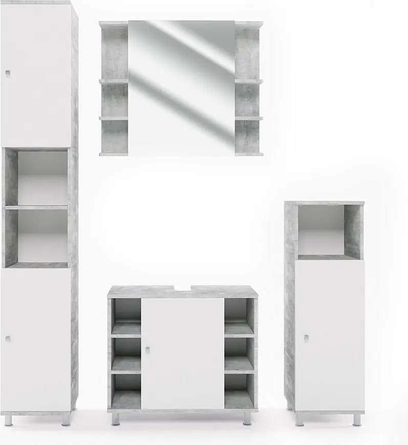 Zestaw mebli łazienkowych beton 60x32x54 fynn