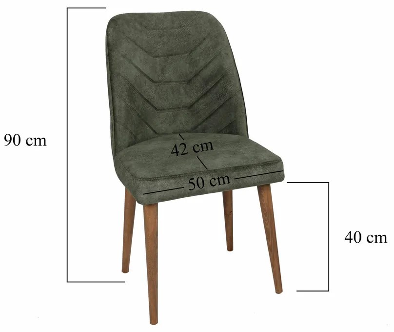 Zestaw krzeseł do jadalni Dallas Dark Green, 2szt.