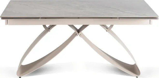 Stół Rozkładany Prostokątny LUIGI 160-240 cm Ceramiczny Szary Marmur/Kaszmir do Jadalni Nowoczesny