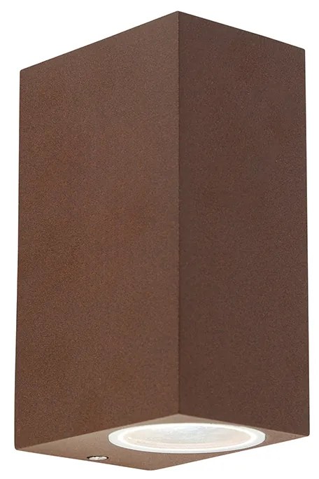 Industrialna lampa ścienna rdzawo-brązowa 2-światłowa IP44 - Baleno