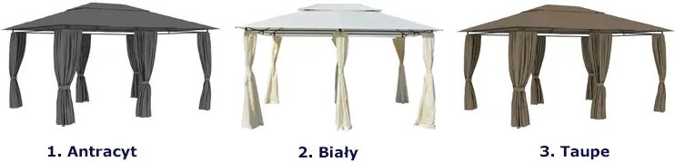 Nowoczesna altana do ogrodu taupe M2-M43