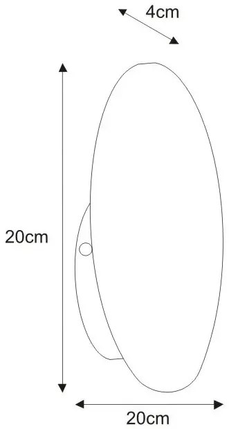 Czarny okrągły metalowy kinkiet 20 cm - A793 S4-E03