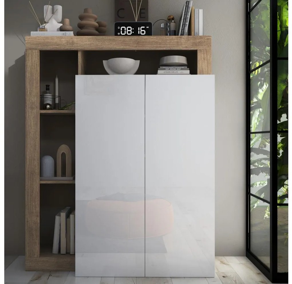 Szafa LENOR biała/jasny dąb