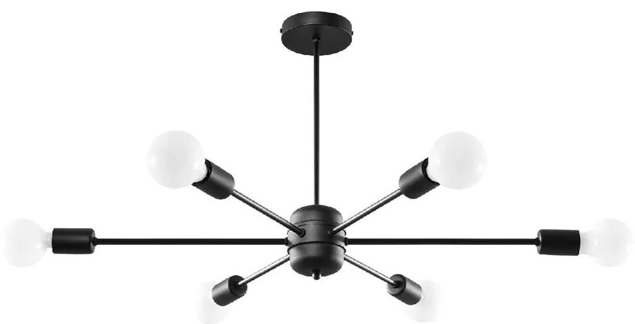 Czarna lampa sufitowa 68x86,5 cm Benedett – Sollux