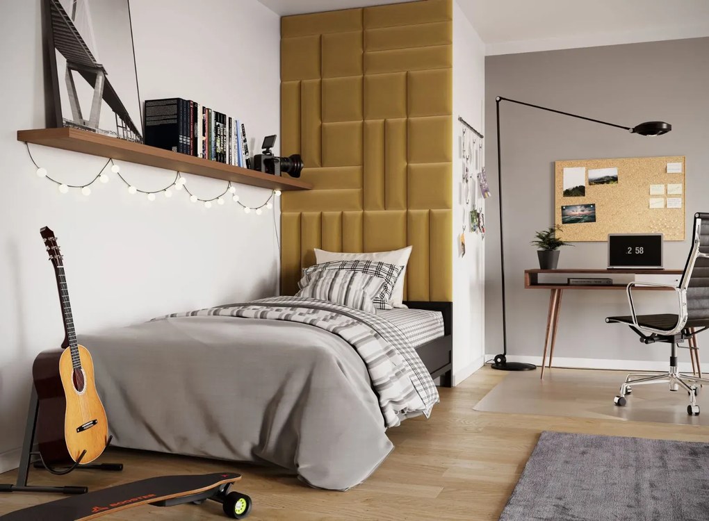 Panel tapicerowany QUADRATTA 40x40 żółty ELTAP