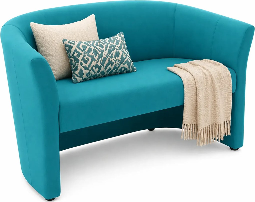 Turkusowa sofa kubełkowa do salonu H7-G46