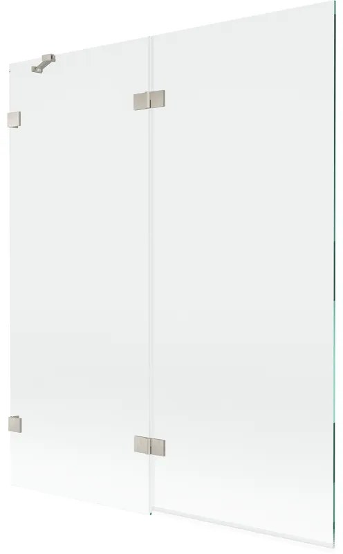 Mexen Lunar parawan nawannowy 2-skrzydłowy lewy 140 x 150 cm, transparent, nikiel szczotkowany - 897-140-100-97-00-L