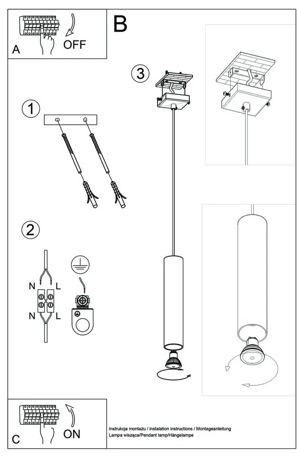 Lampa wisząca Nice Lamps Bakari