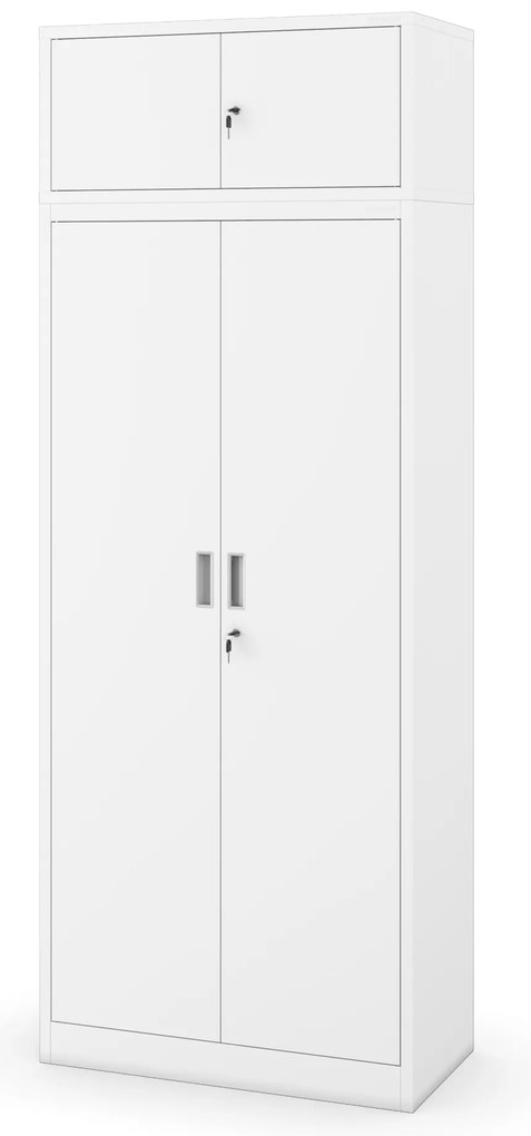 Szafa metalowa biurowa z 4 półkami biała, 1750x800x400 mm: JAN Compact