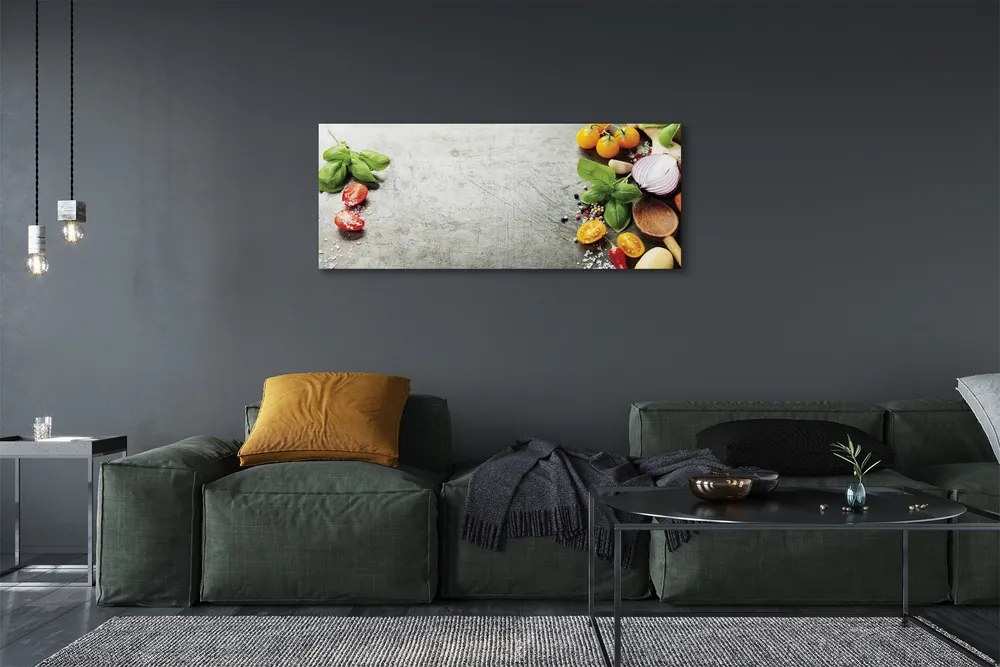 Obraz canvas na ścianę Klasyczne Przyprawy i Cebula
