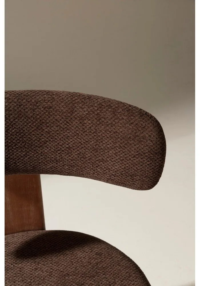 Brązowe tapicerowane krzesła zestaw 2 szt. Nadia – MOME