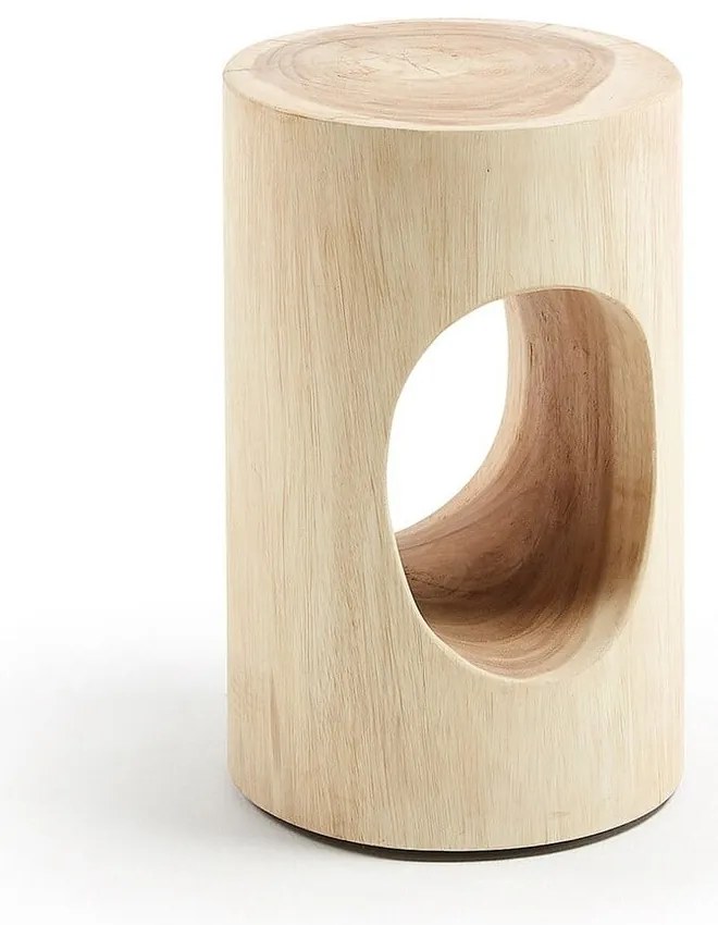 Okrągły stolik z litego drewna munggur ø 30 cm Halker – Kave Home