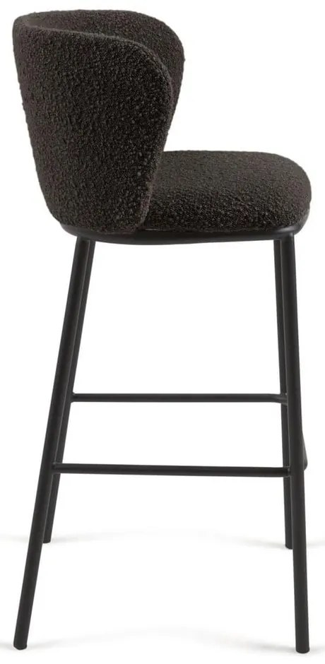 Czarny hoker (wysokość siedziska 75 cm) Ciselia – Kave Home