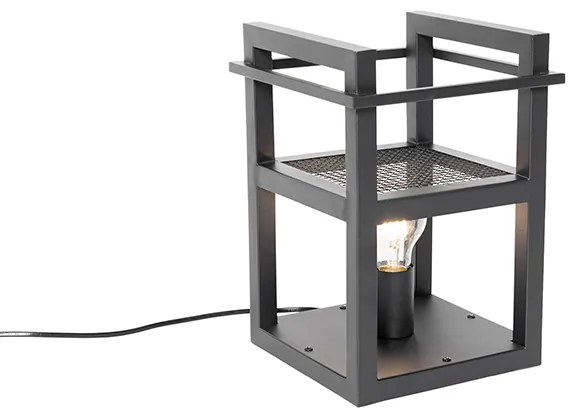 Industrialna lampa stołowa czarna - Cage RackPrzemysłowy Oswietlenie wewnetrzne