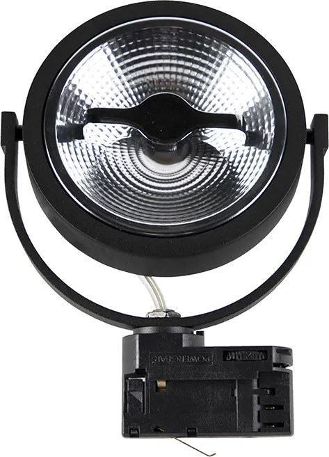 Reflektor szynowy LED 3-fazowy czarny 15W 2700K w komplecie z AR111 - Expert