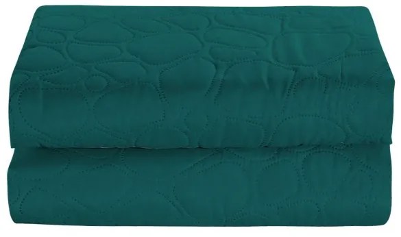 Turkusowa narzuta na łóżko STONE Rozmiar: 170 x 210 cm