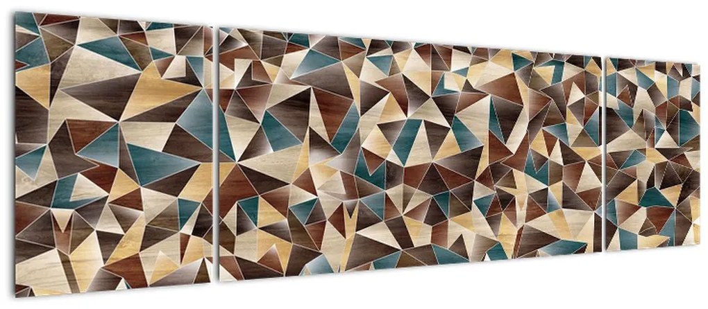 Obraz trójkątów (170x50 cm)