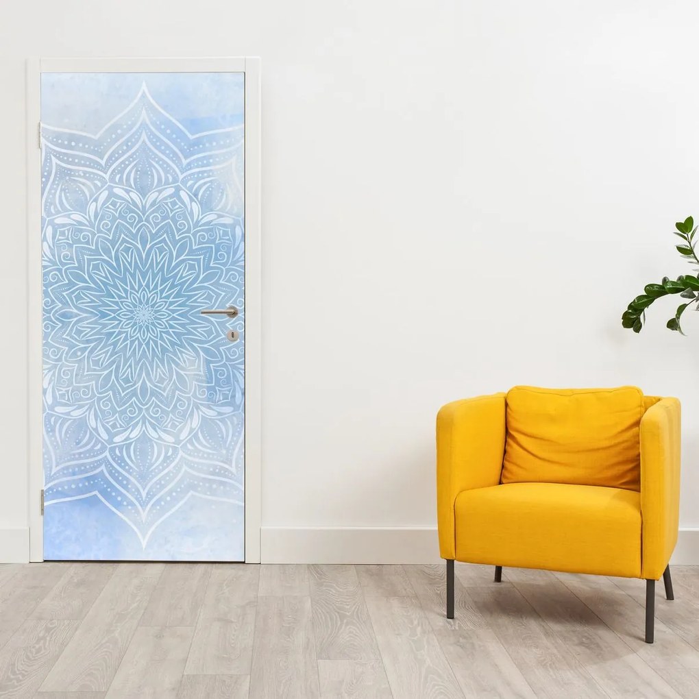 Fototapeta na drzwi - Zimowa mandala (95x205cm)