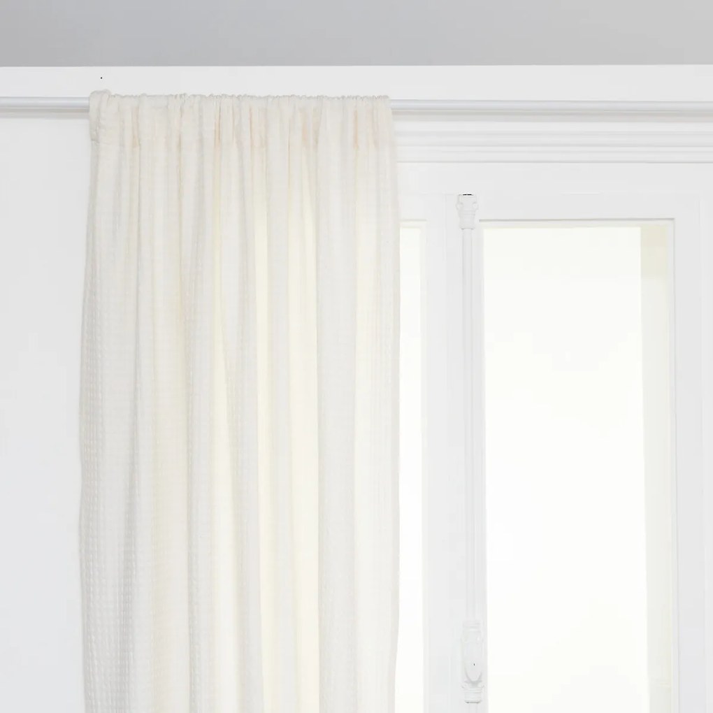 Bawełniana zasłona na taśmie plaster miodu WIDDY, 130 x 260 cm