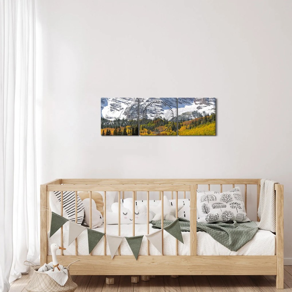 Obraz - Maroon Peak (z zegarem) (90x30 cm)