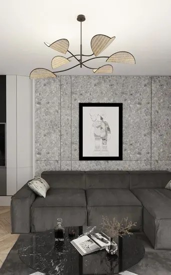 Brązowa lampa wisząca w nowoczesnym stylu - M131-Urdom