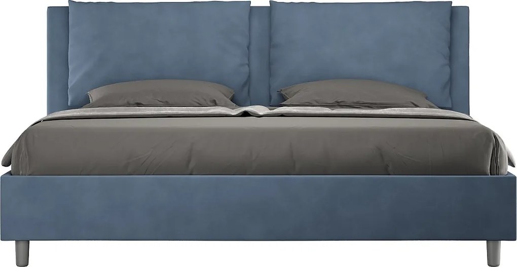 Łóżko bez stelaża tapicerowane 180x210 microfibra Niebieski Antea