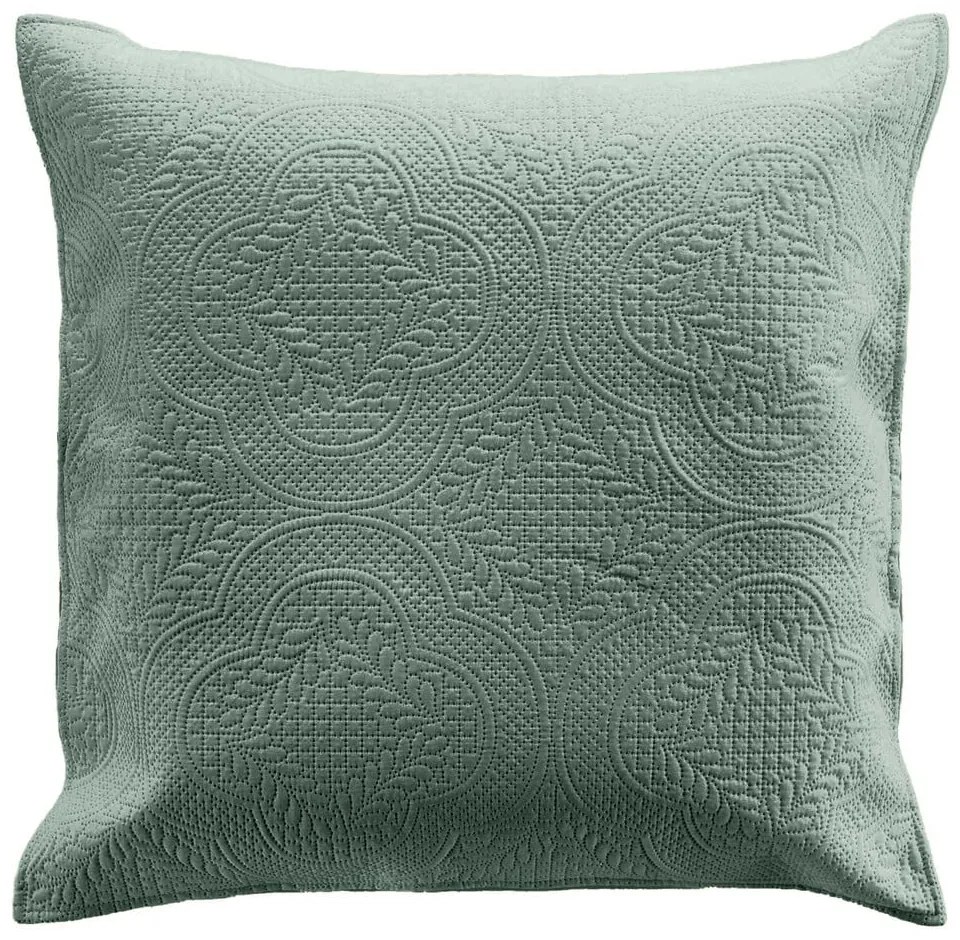 Zielony zestaw narzuty na łóżko i poszewki na poduszkę z mikrowłókna 240x260 cm Romane – douceur d'intérieur