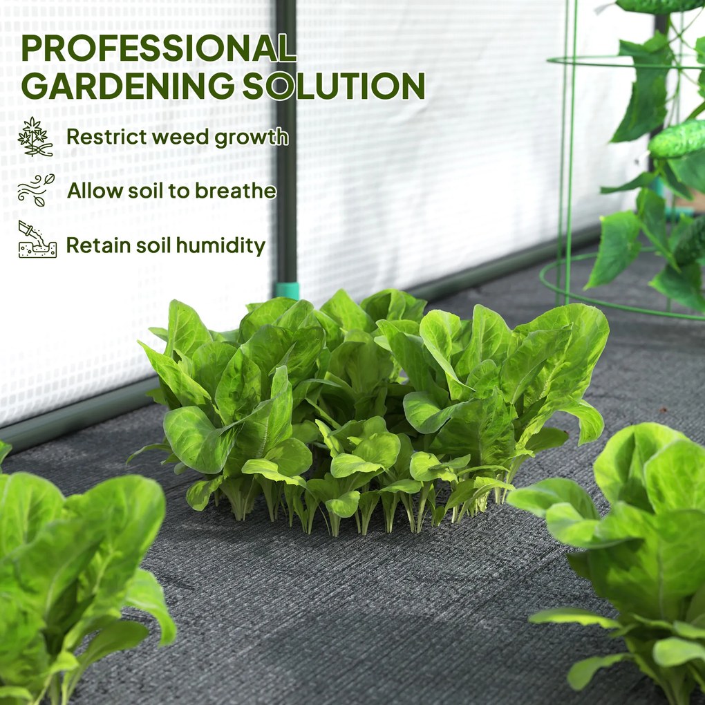 Outsunny Szklarnia Montowana na Ścianie, Dostępna Dla Roślin, Plandeka Plastikowa, 300 x 80 x 157 cm, Biała