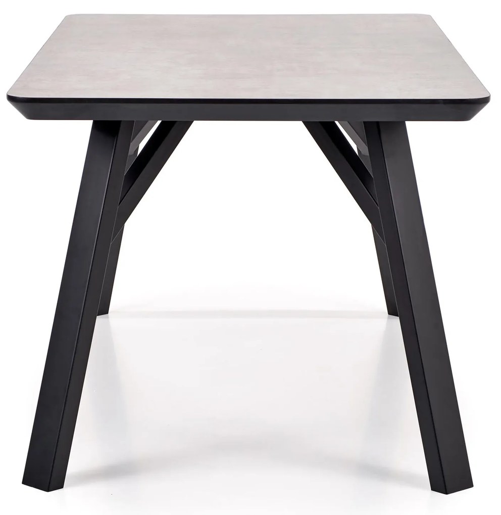 HALIFAX stół MDF jasny beton prostokątny 160/90/76 loftowy 6 osobowy