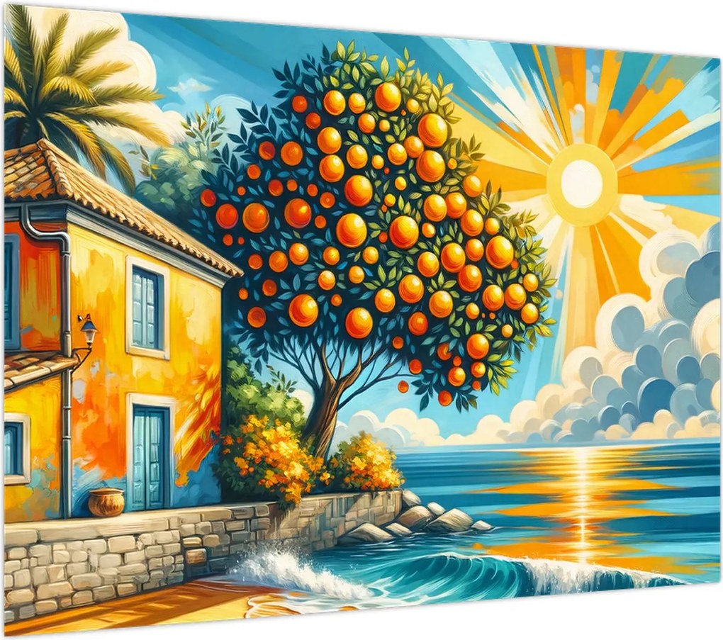 Obraz - Dom z pomarańczami I. (70x50 cm)