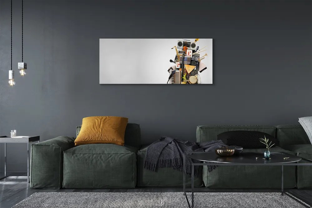 Duży obraz na płótnie Retro Studio Muzyczne