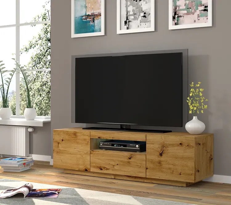 Szafka Rtv Stojąca Lub Wisząca Dąb Artisan Dąb C9-E39