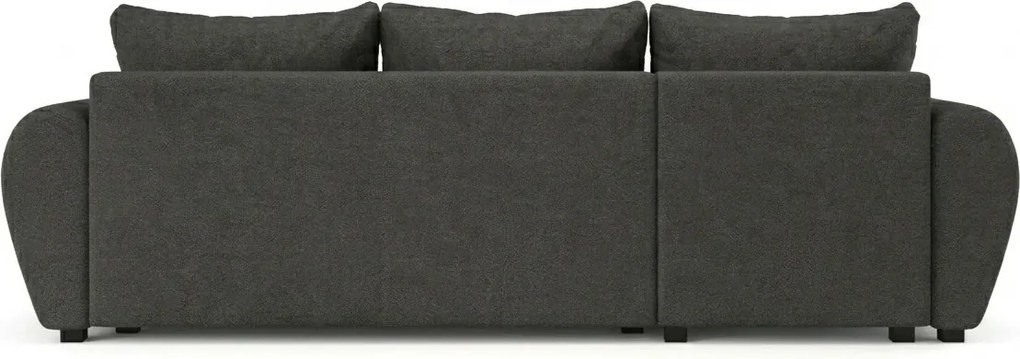 Rozkładana narożna sofa SEVIO 246x145 cm, ciemnoszara, uniwersalna + 2 poduszki GRATIS