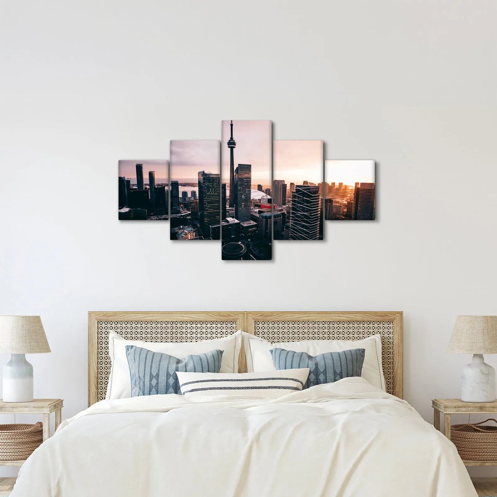 Obraz - Widok na centrum miasta (125x70 cm)