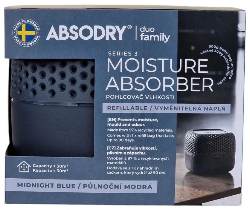 Everbrand Pochłaniacz wilgoci Absodry Duo Family Bag 3-series, do 30 m3, Midnight Blue