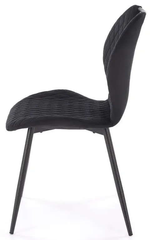 Krzesło tapicerowane K569 VELVET czarne HALMAR