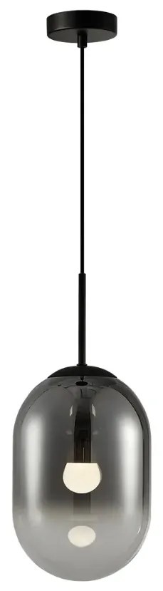 Lampa wisząca z czarnym dużym kloszem - K402 M6-N06
