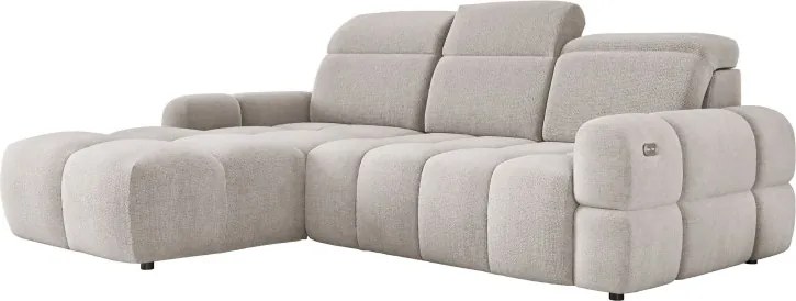 Narożnik MATEO S Wolnostojący Lewostronny Tkanina Memphis 01 kolor Beżowy WERSAL