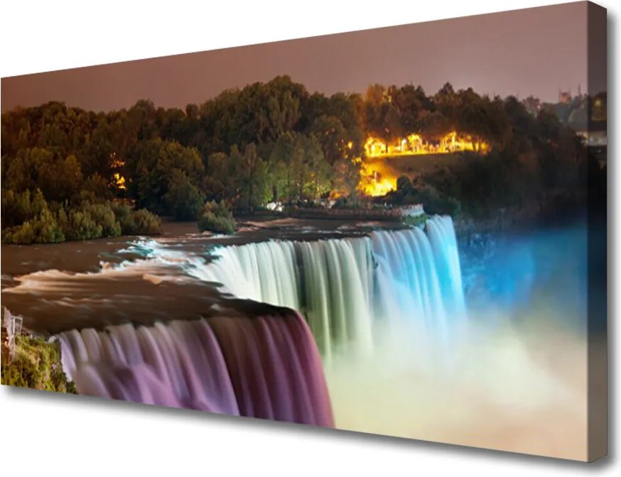 Obraz canvas Leśna Kaskada Wodna