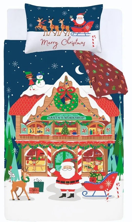 Pościel jednoosobowa 135x200 cm Santa's Workshop – Catherine Lansfield