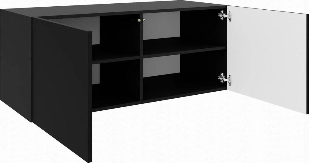 Szafka RTV wisząca MIVO 100 cm do Salonu pod Telewizor - Czarny