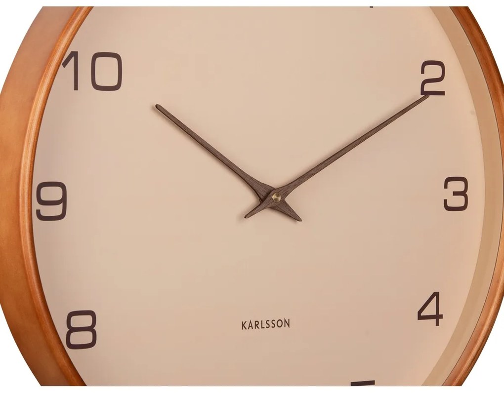 Zegar ścienny Karlsson 5993SB design beżowy, średnica 40 cm