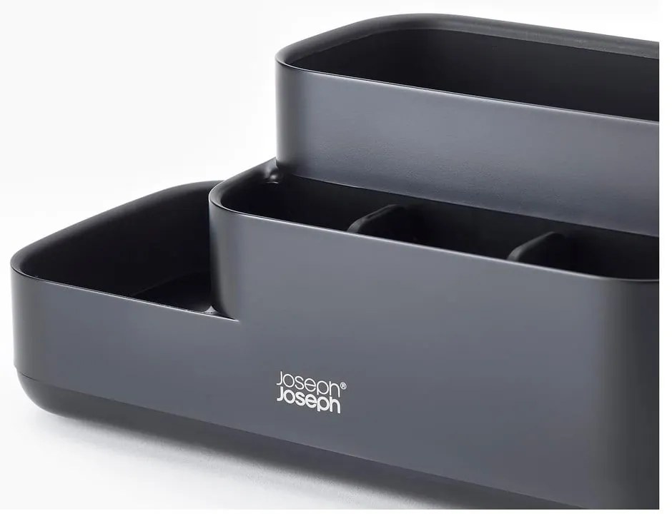 Czarny plastikowy organizer łazienkowy EasyStore – Joseph Joseph