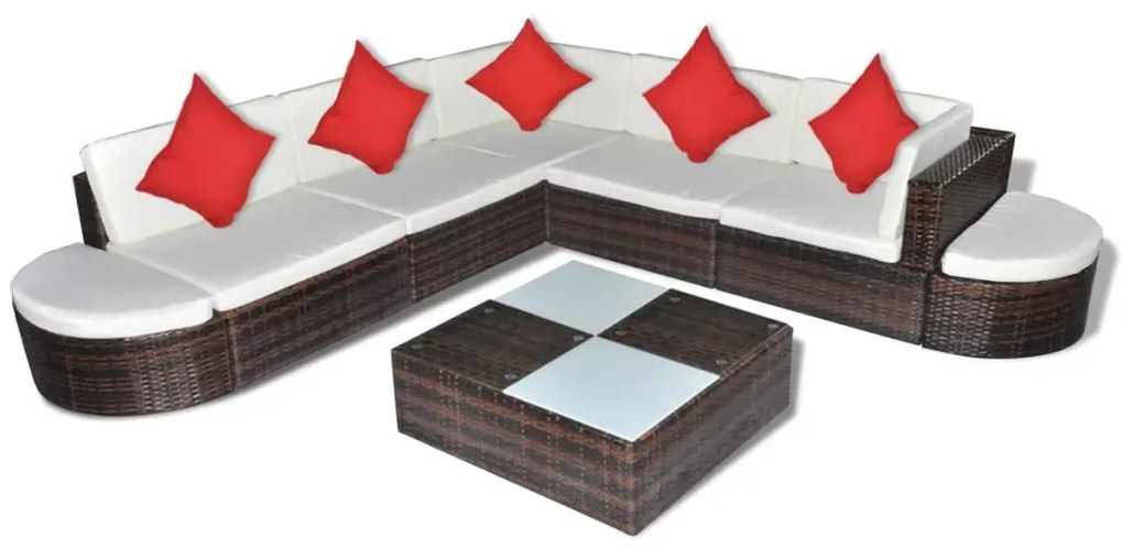 Brązowy zestaw wypoczynkowy do ogrodu B9-F81