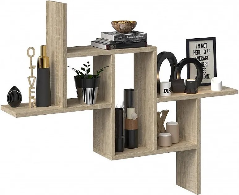 Regał Ścienny Fiesta | Dąb Sonoma |  85x15x73,5 | Biblioteczka Ścienna